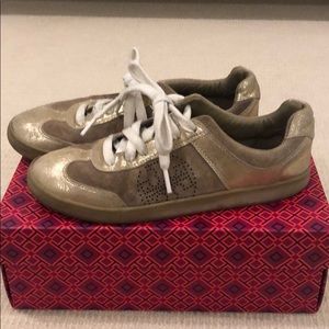Tory Burch gold sneakers